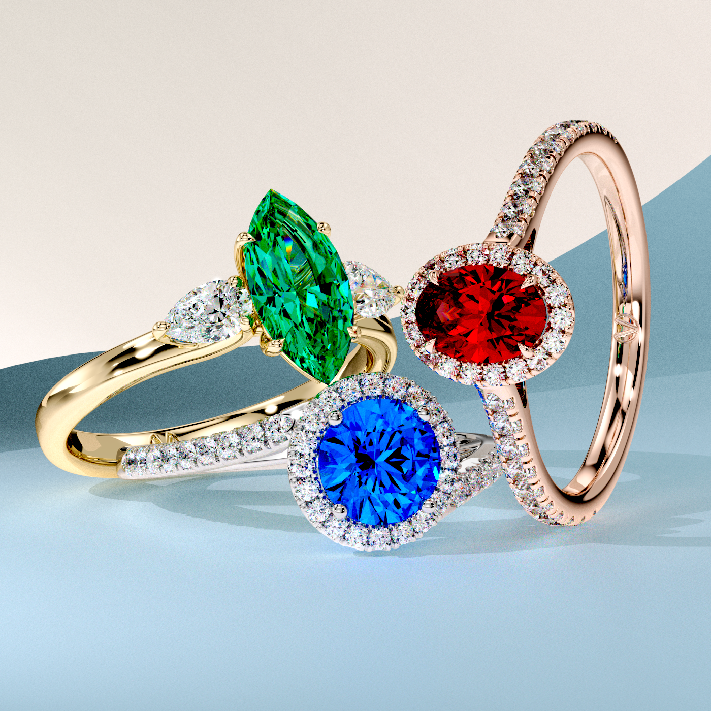 Color Stone Rings