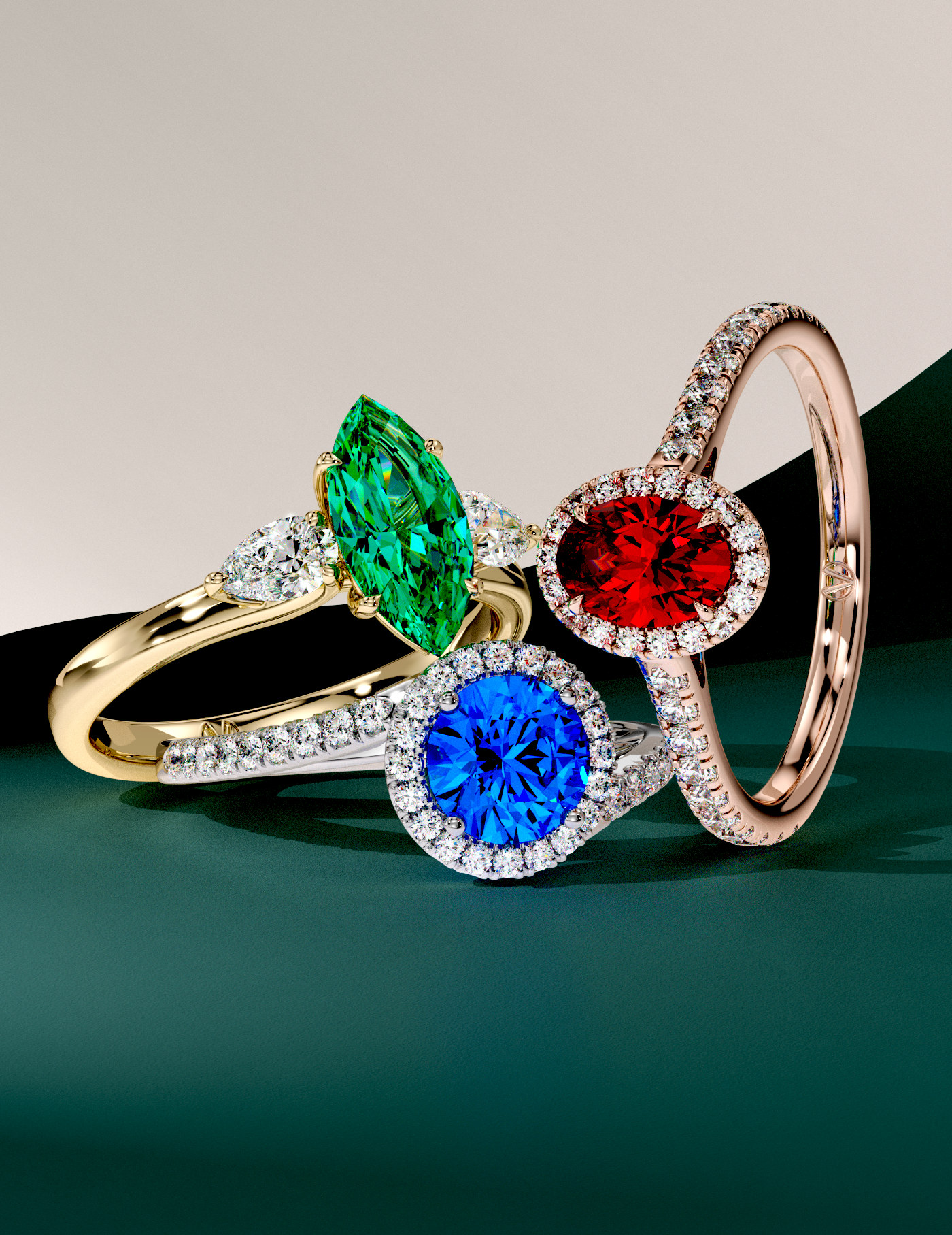 Color Stone Rings